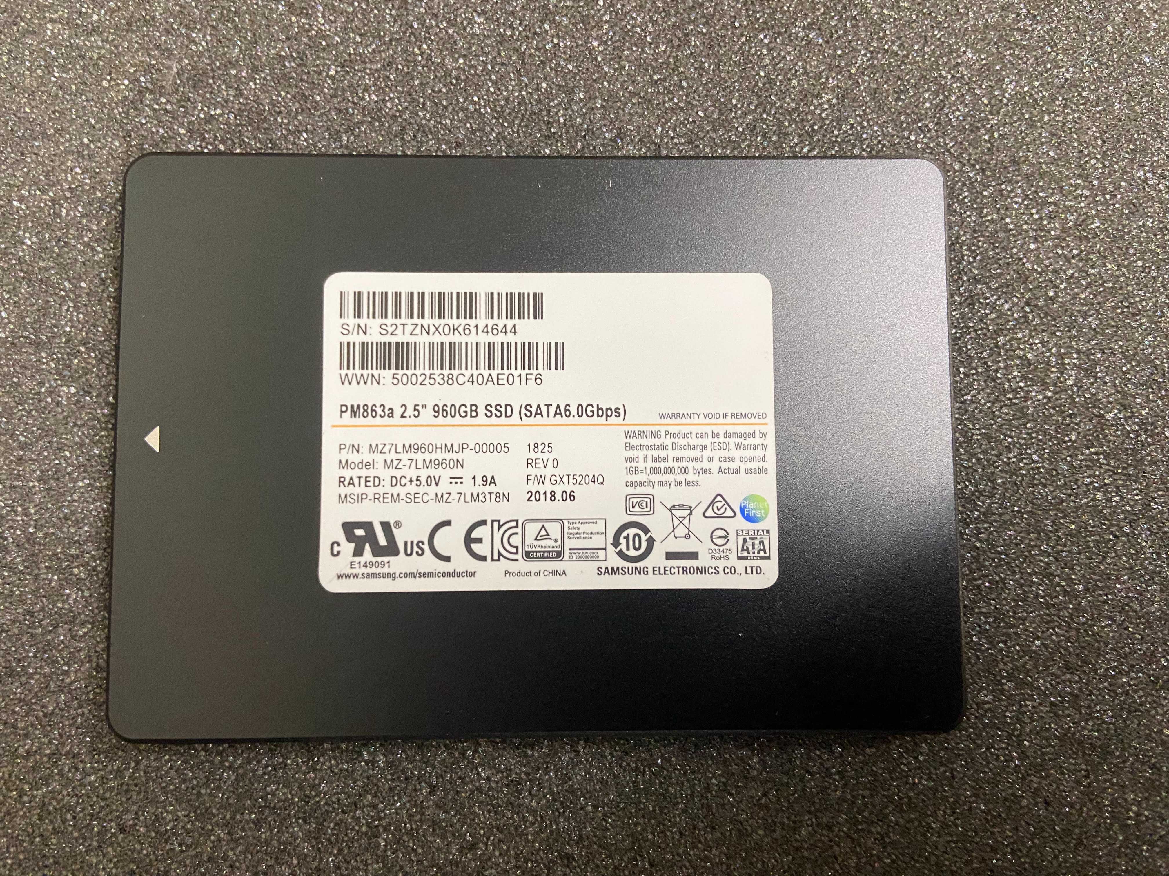 Samsung PM863a 960TB – 2.5" SATA 6Gb/s Data Center SSD