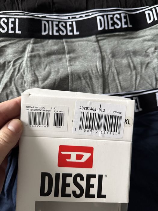 Diesel set 3 boxeri gri-negru-bleumarin marimea XL noi originali
