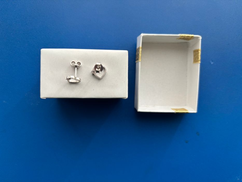 Златни Обеци (бяло злато)