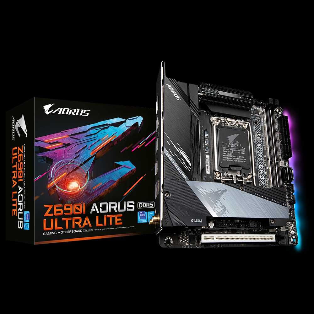 Новая Материнская плата GIGABYTE Z690I AORUS ULTRA LITE. Mini-ITX DDR5