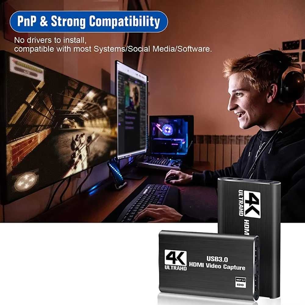 HDMI - USB 3.0 Video Capture Card Game Live Streaming видео кепчър