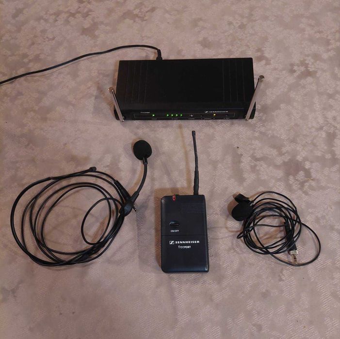 Безжичен микрофон Sennheiser хедсет и брошка