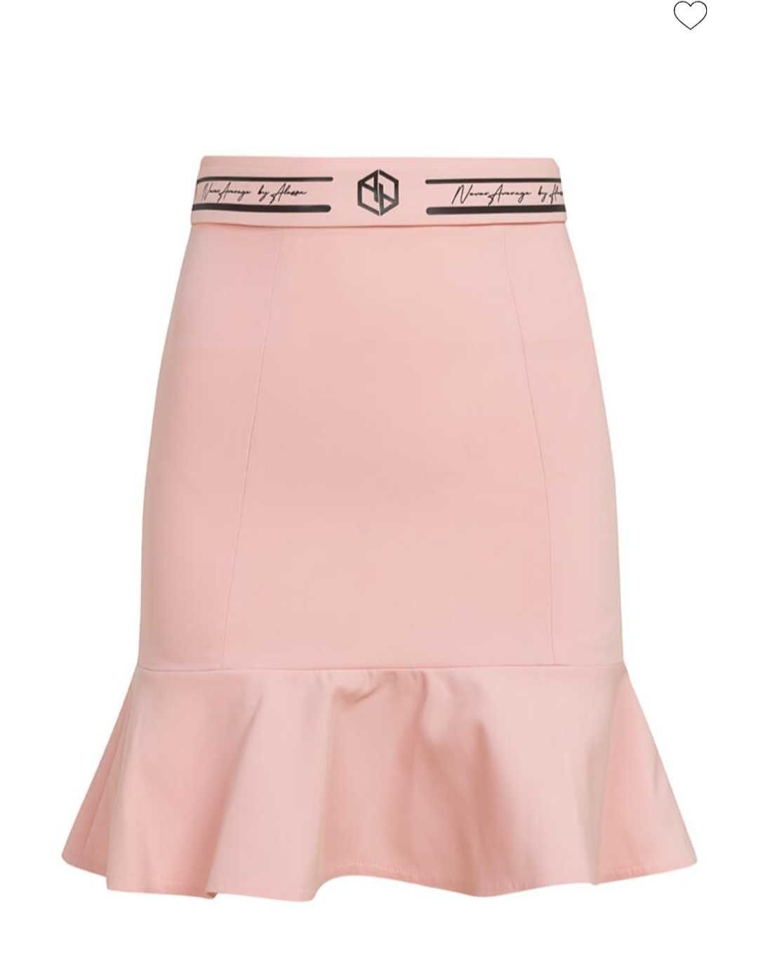 Alessa пола с подвижен колан - pink и  T-shirt от памук Black