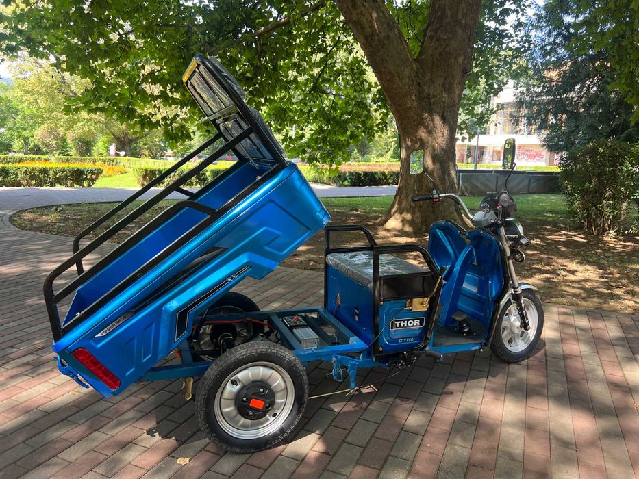 Triciclu tuk-tuk electric Green Army Agramix Thor Blue Sky City Eco 2