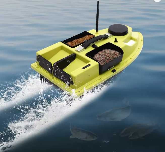 Лодка за захранка D19 GPS-100 точки 12000mAh батерия сак LED светлини