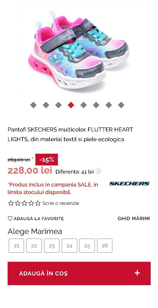 Incaltari Sketchers nr. 21