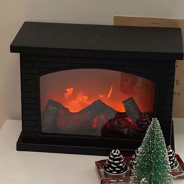 Декоративна камина с изкуствен пламък, USB и батерии