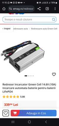 Redresor Incarcator Green Cell 14.6V (10A) Incarcare automata baterie