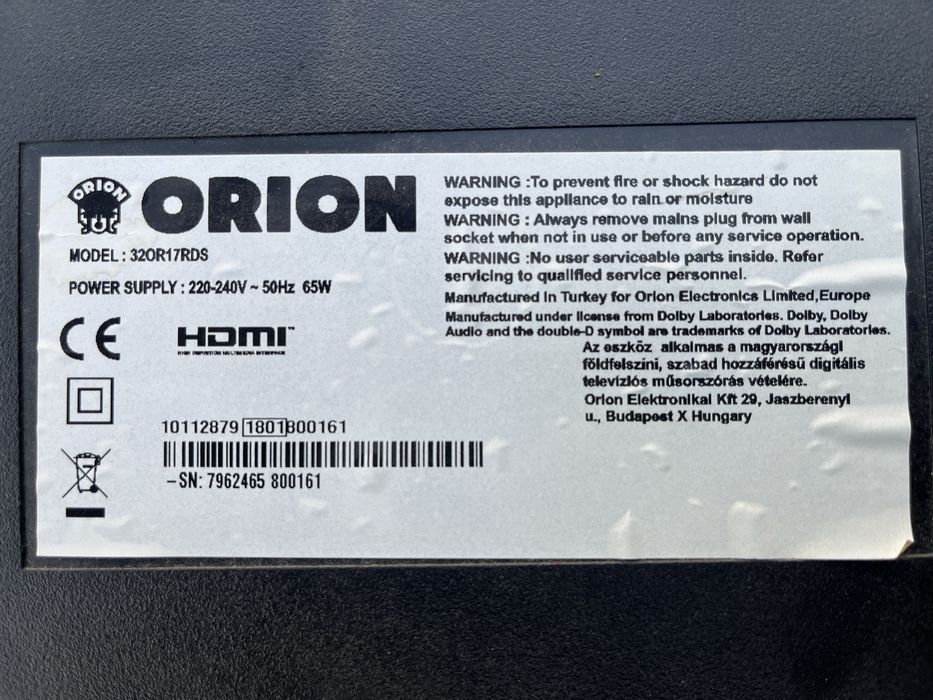 Smart TV Orion, stare excelentă