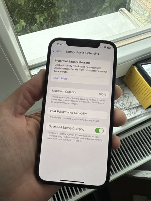 iphone 12  negru bateria 100