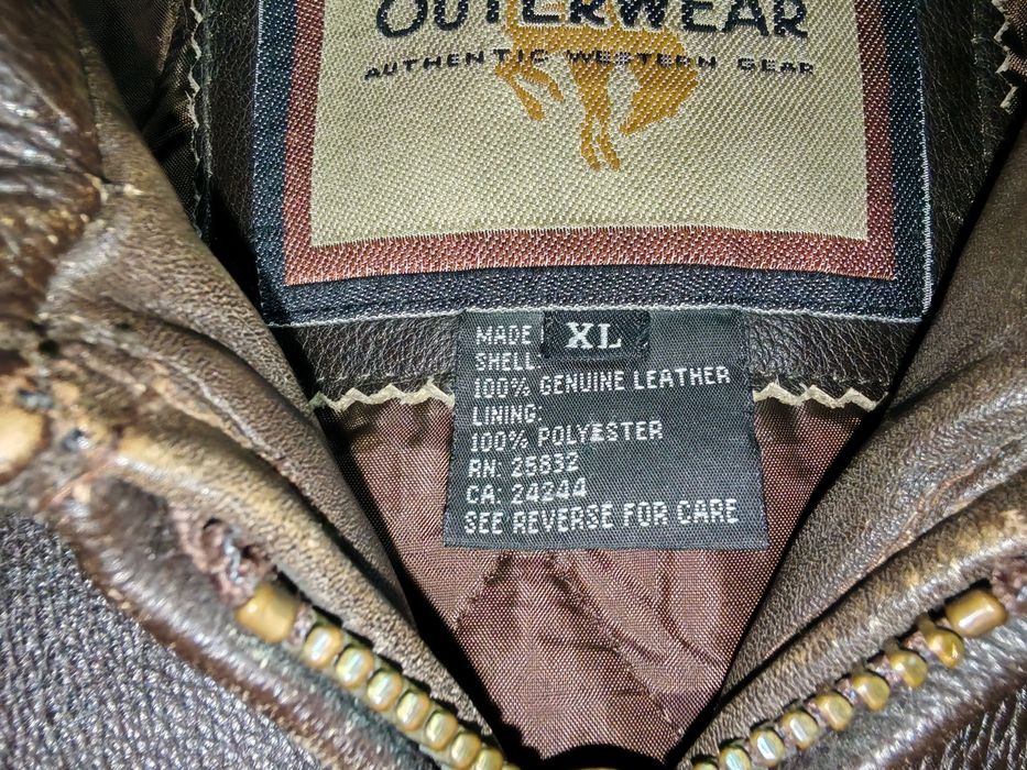 Мъжко Vintage кожено яке от естествена кожа WRANGLER р-р XL