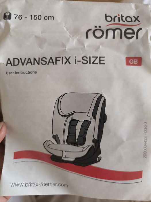 Scaun auto copii Britax Advansafix i-Size (76–150 cm) Isofix