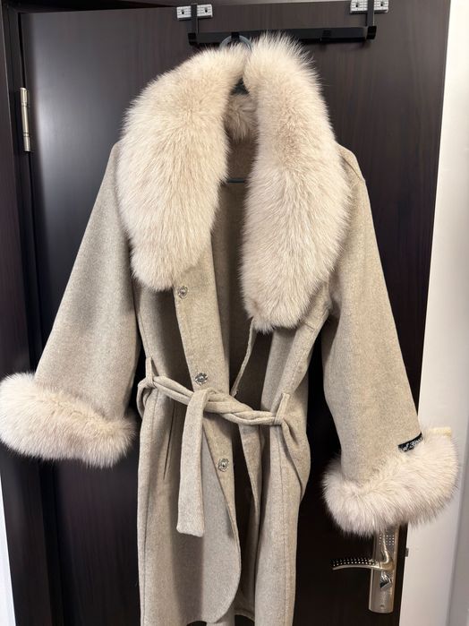 Палто от алпака и лисица
