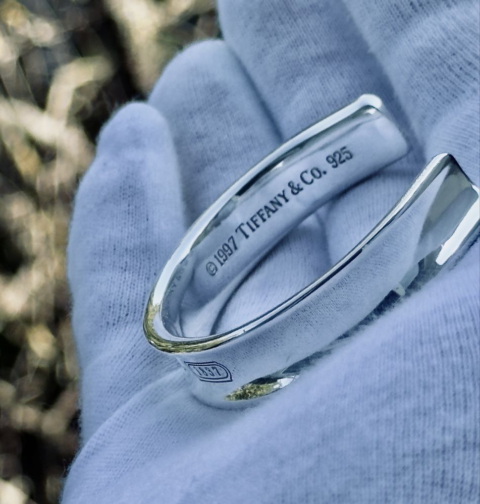 Brățară tip manșetă lată Tiffany & Co 1837 din argint sterling 925