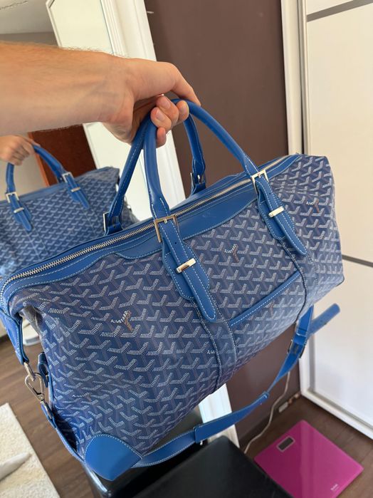 GOYARD Bowling Bag 55 Bleu Goyardine