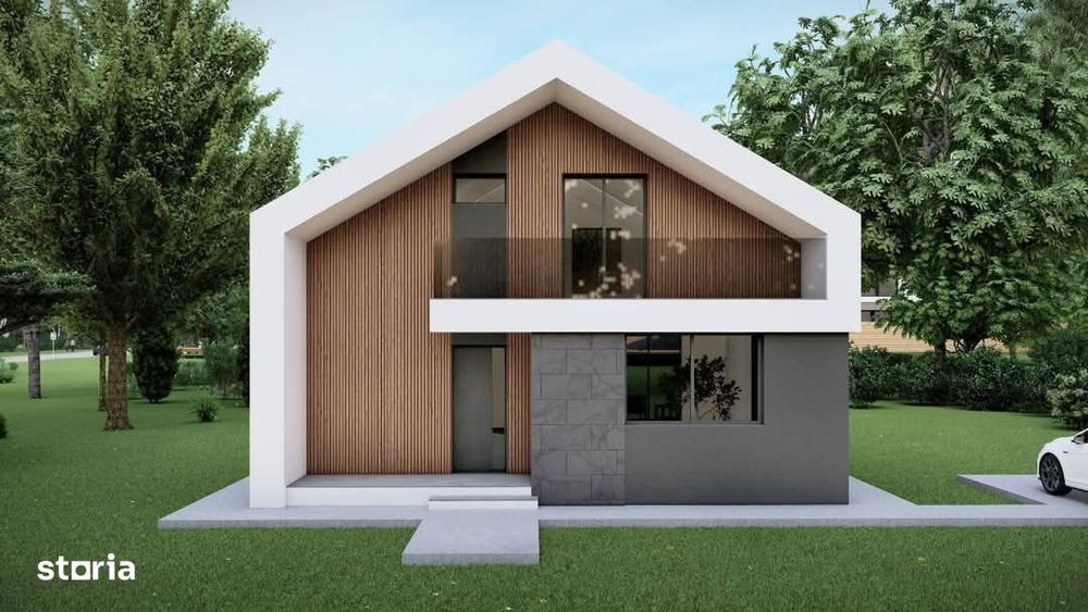 Vila cu 350mp curte - comuna Berceni - Proiect modern