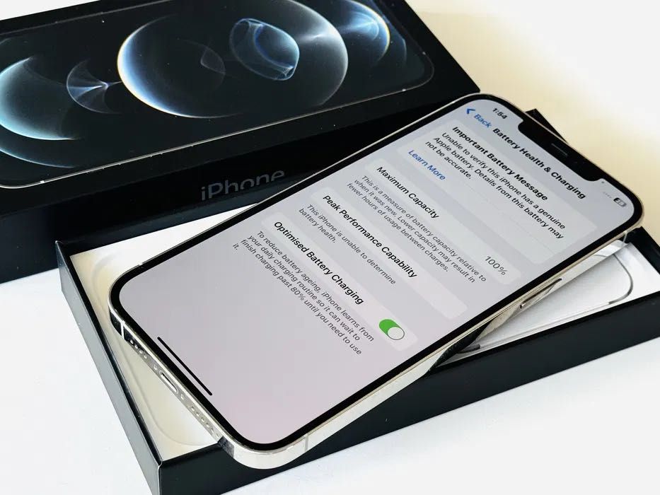 Iphone 12 Pro Max 128GB Silver 100% Батерия! Гаранция 6 месеца