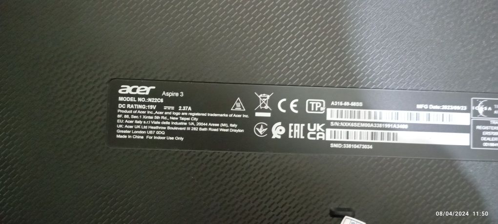 Acer Aspire3 noutbuk