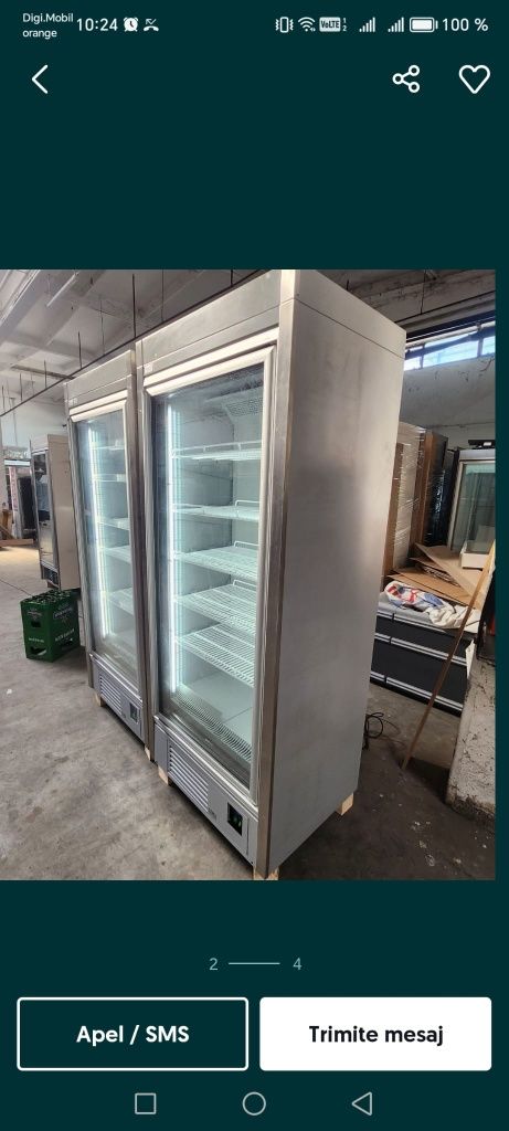 Vitrine frigorifice verticale simple congelator