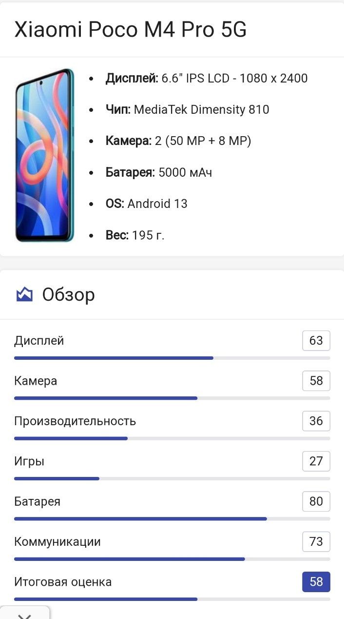 Xiaomi Poco M4 PRO 5G 4/64GB