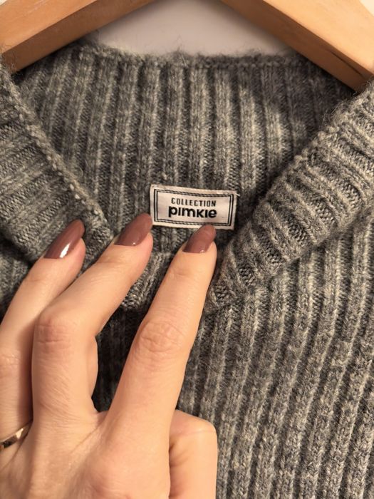 Rochie gri tricotată, călduroasă Pimkie