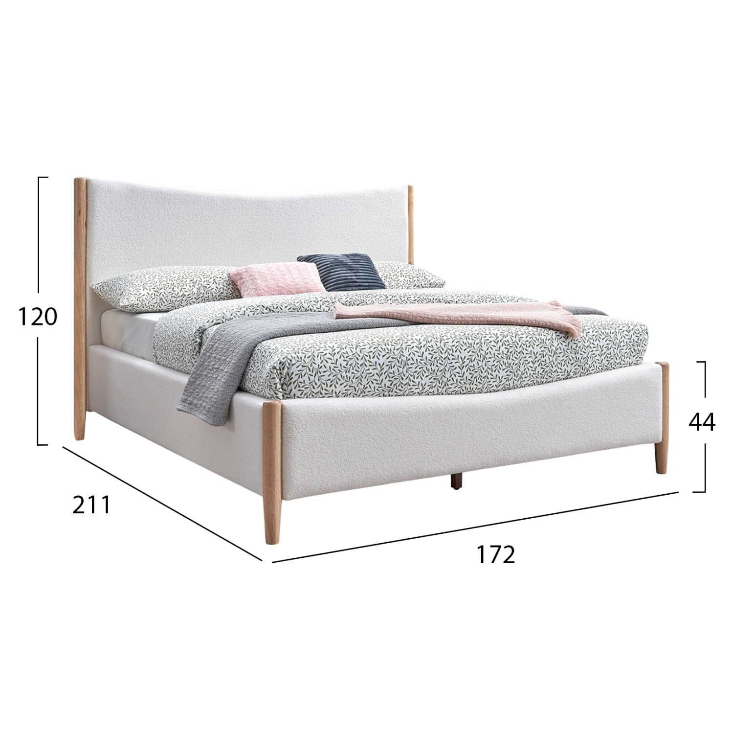 Тапицирана спалня Puzzle-home HM683, MDF, 211x172x120Hcm