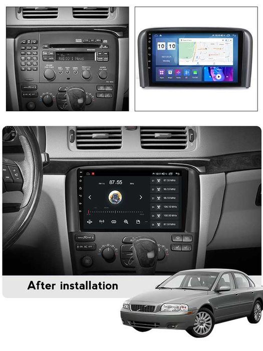 Navigatie Volvo S80 1998-2006,Android 14, 4GB RAM/64GB ROM,9inch
