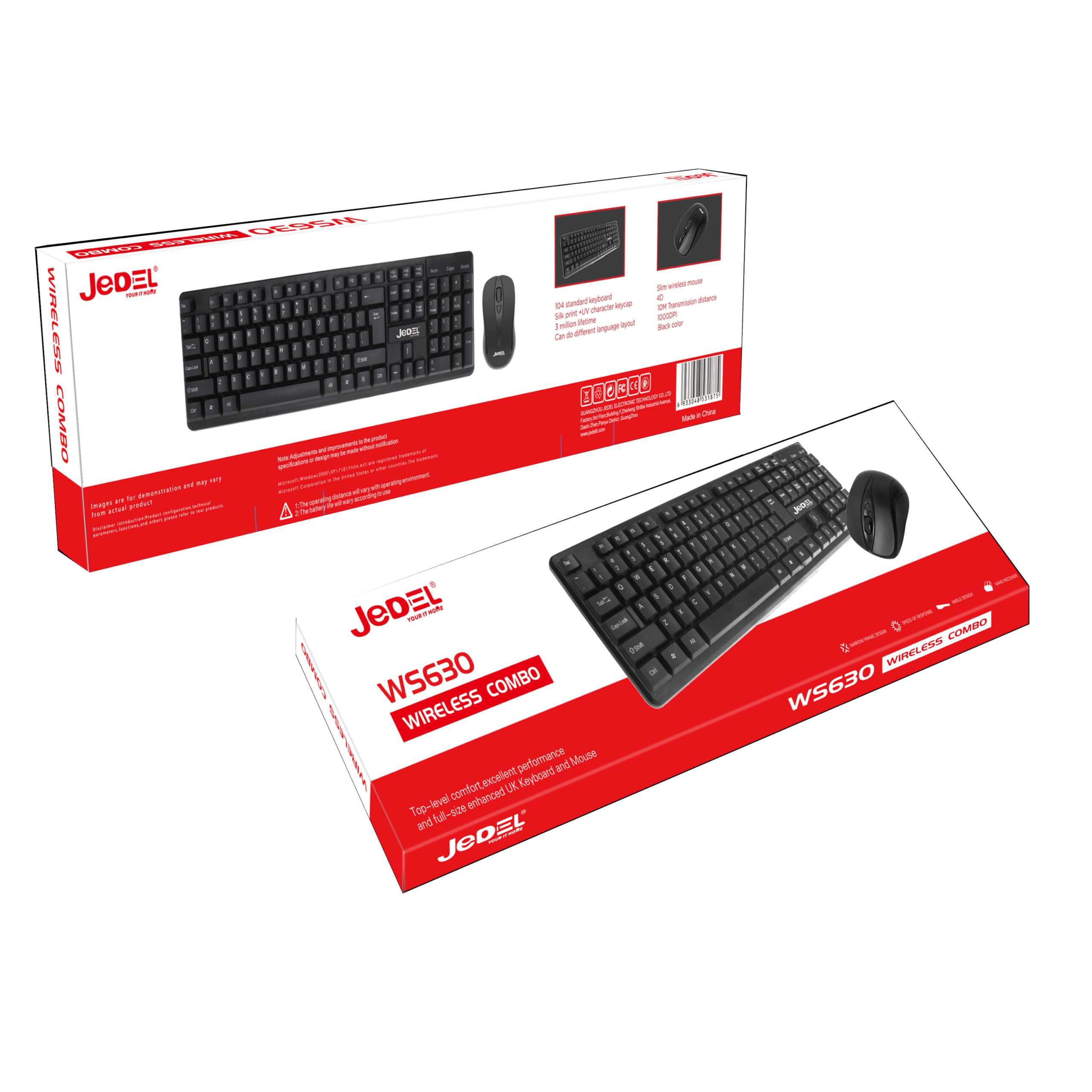 Безжична клавиатура комплект с мишка Jedel WS630 нова с Гаранция !