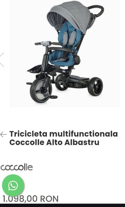 Vand tricicleta coccole alto