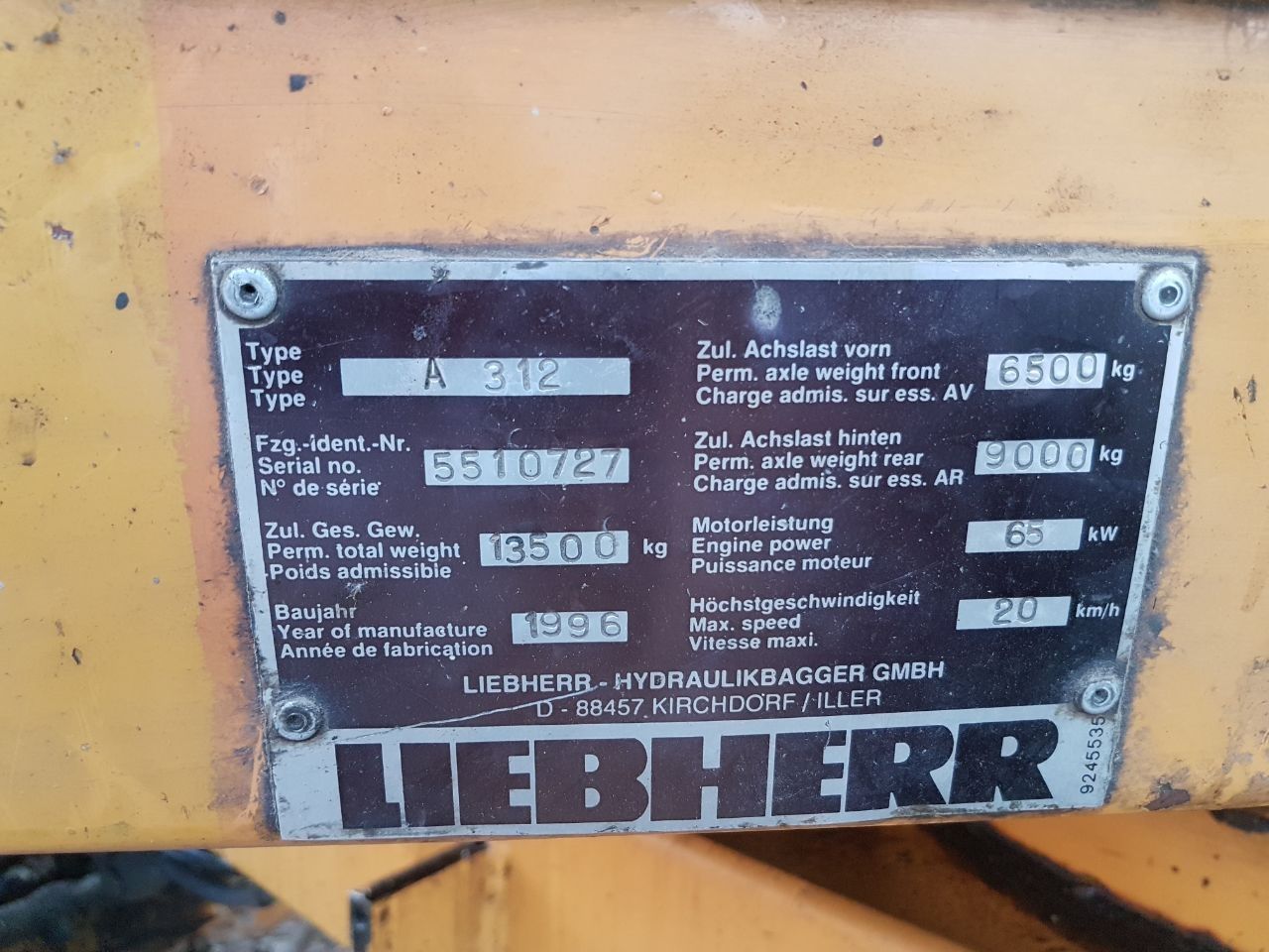 Продается экскаватор liebherr 312