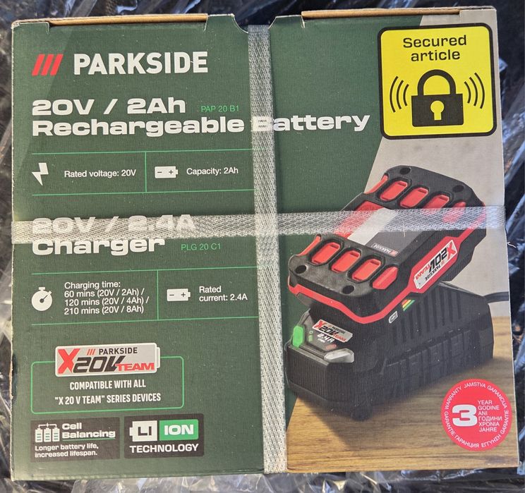Батерия 20v 2Ah parkside парксайд+зарядно