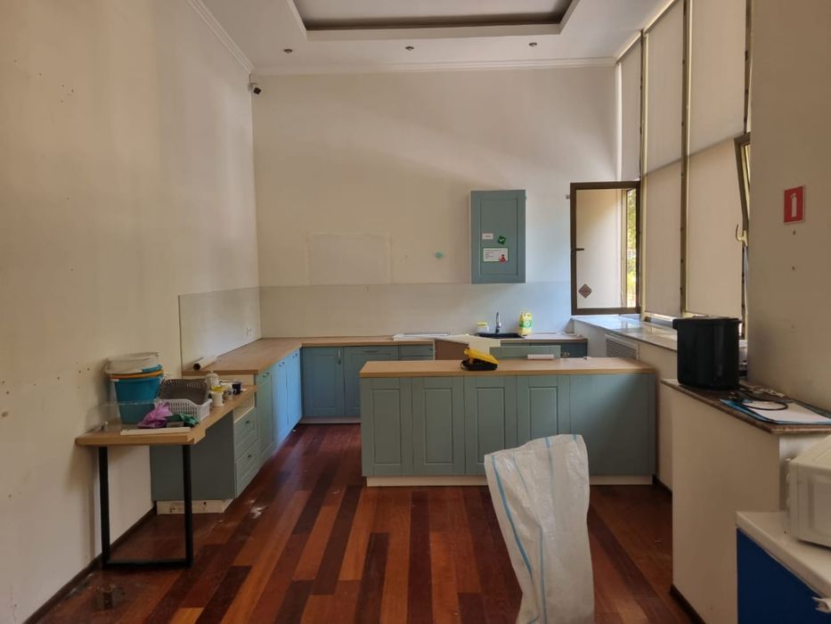 Кухня МДф голубая