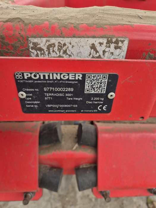 Vând TERRADISC 3001 Pottinger