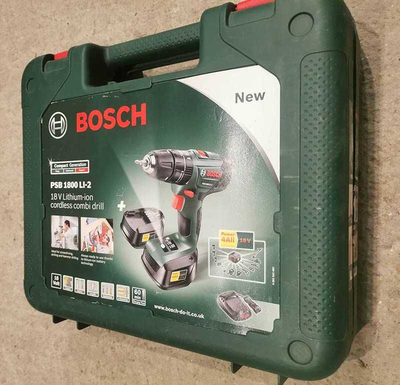 Акумулаторен винтоверт Bosch PSB 1800 LI-2 18V 2 батерии