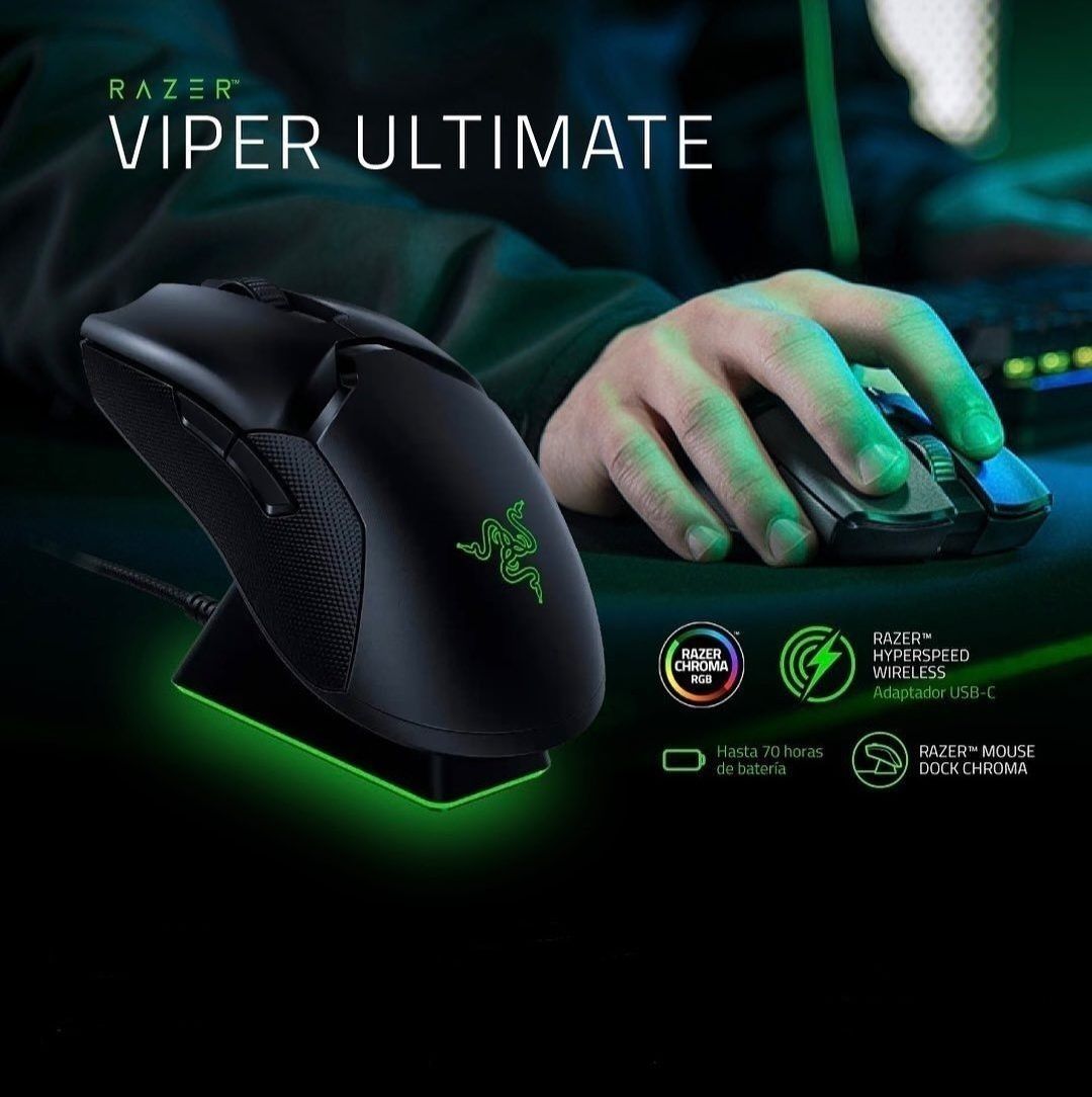 СКИДКА! RAZER VIPER Ultimate Black DPI 20K мышка/мышь + mouse dock