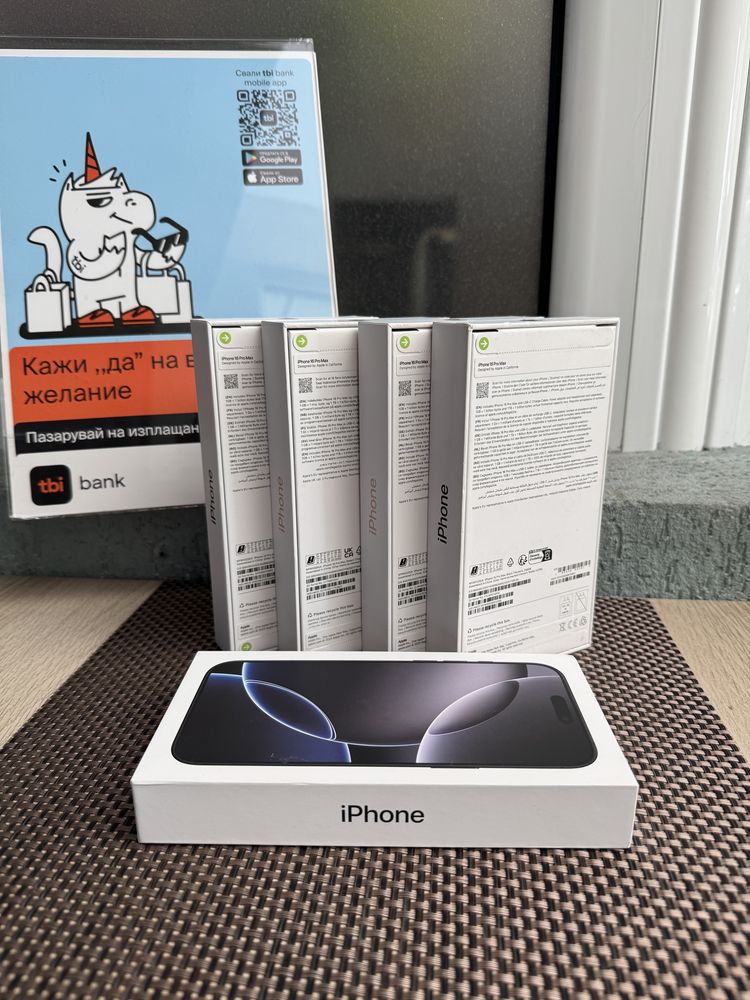 ЛИЗИНГ ОТ 80лв/м*iPhone 16 pro max* НЕРАЗПЕЧАТАН 16 про макс