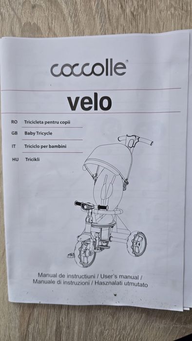 Tricicleta 4 IN 1 cu sezut reversibil COCCOLLE VELO