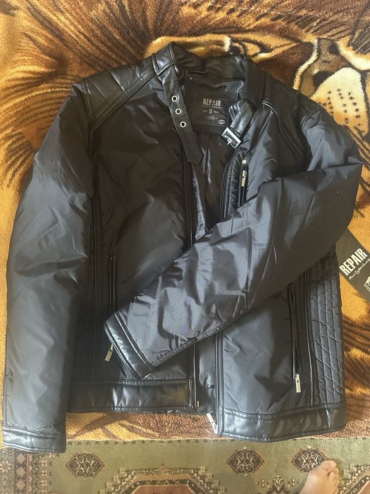 Geaca tip moto neagra