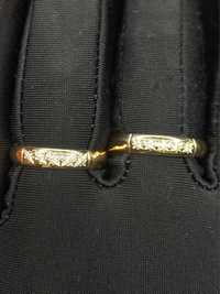 Золотые обручальные кольца,бриллиантовыми вставками/585/р-р 17/р-р19,5