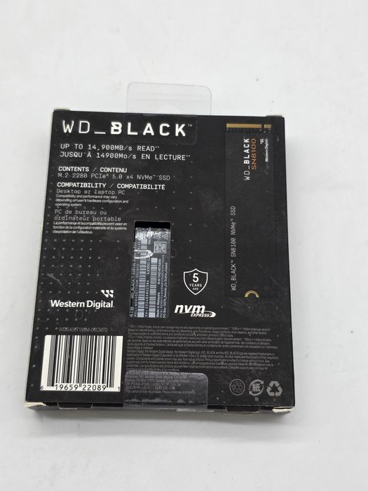 SSD Western Digital Black SN8100 NVMe - 4TB, SIGILAT