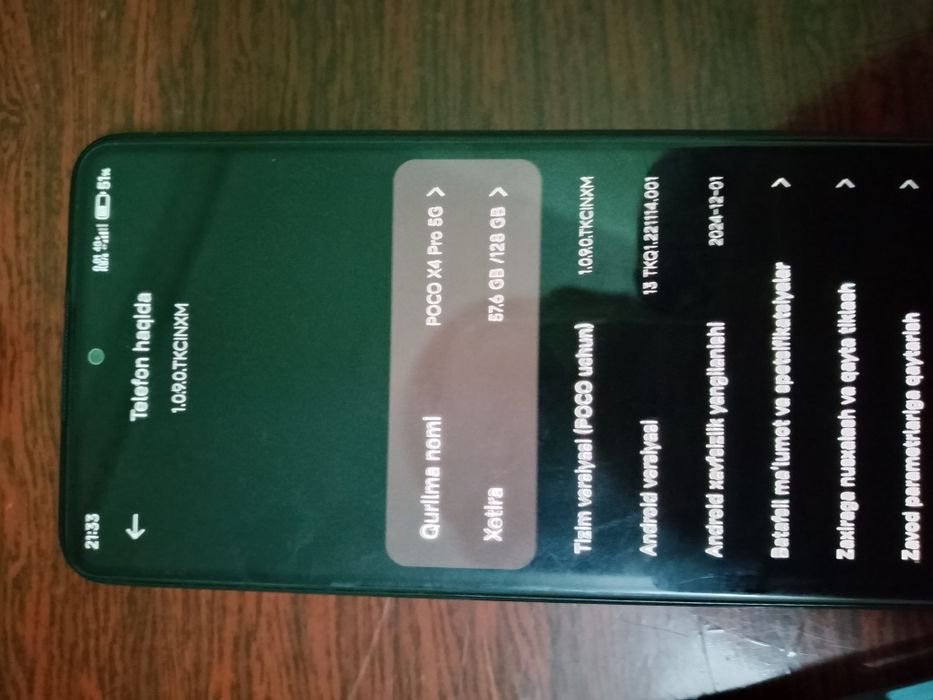 Poco x4 pro 5g 128 xotira srochna sotiladi ideal holat.chexoli  sovgʻa