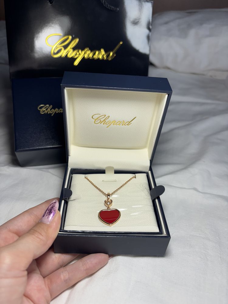 Colier Chopard Happy Hearts Rosu