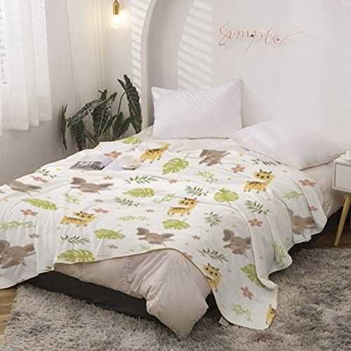 Ново Бебешко фланелено одеяло за момче момиче легло жираф и слон