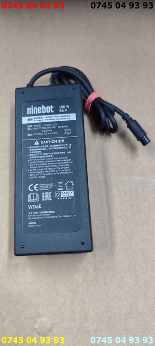 alimentator incarcator trotineta NINEBOT 63V 2A 120W nou cu proba