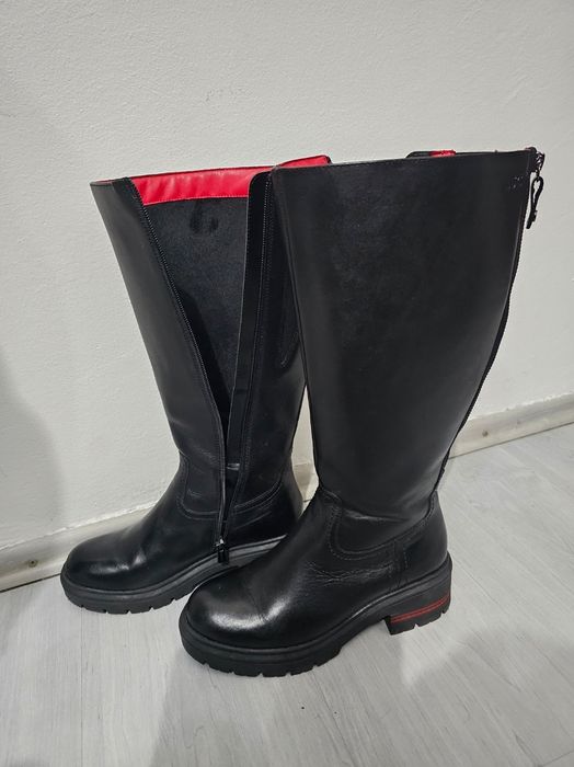 Cizme de dama imblanite din piele naturala marime 38