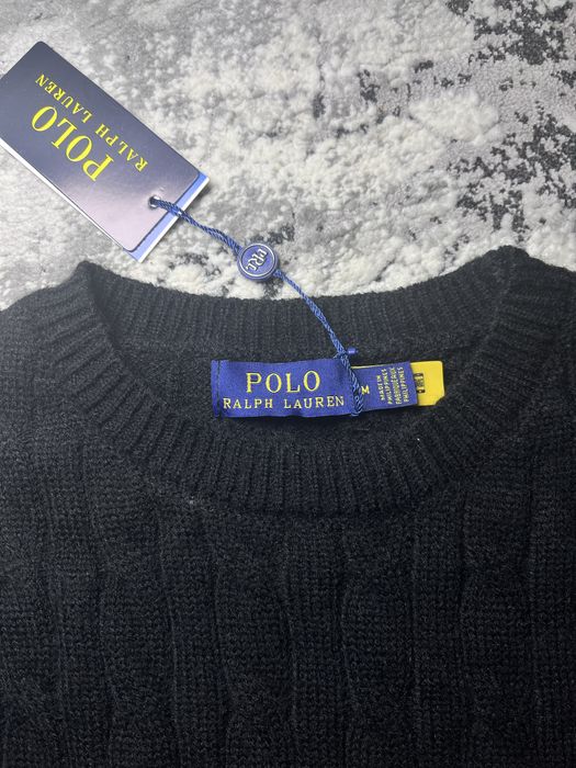 Pulover Polo Ralph Lauren negru cu logo roșu - mărimea M