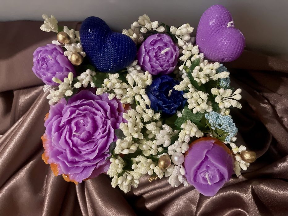 Букет от соеви свещи