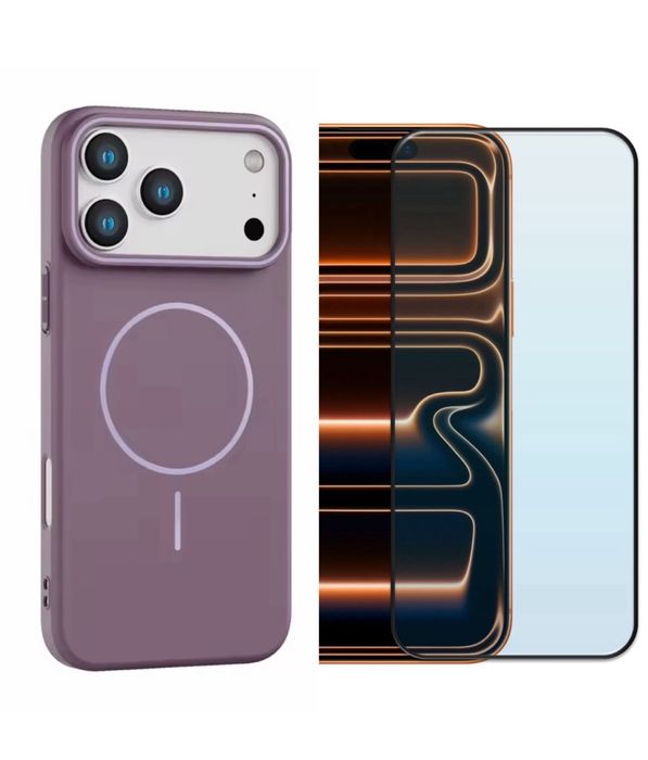 Husa Magsafe Armour + Folie Sticla  D/6D/Privacy Iphone 17 PRO MAX AIR