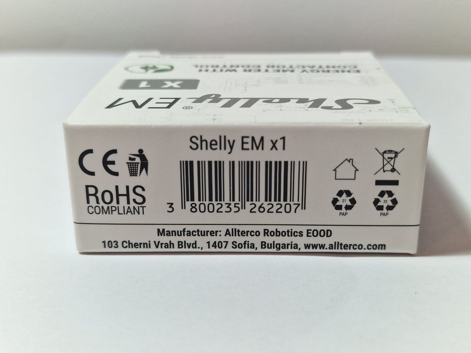 Shelly EM energy meter cu control contactor