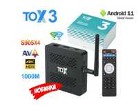Топовый твбокс TOX3 UGOOS смарт приставка Tv box ТОХ3 Андроид 11 smart